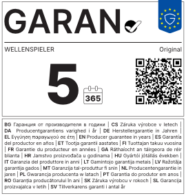 WELLENSPIELER Original EU GARAN Label WELLENSPIELER Original EU GARAN Label